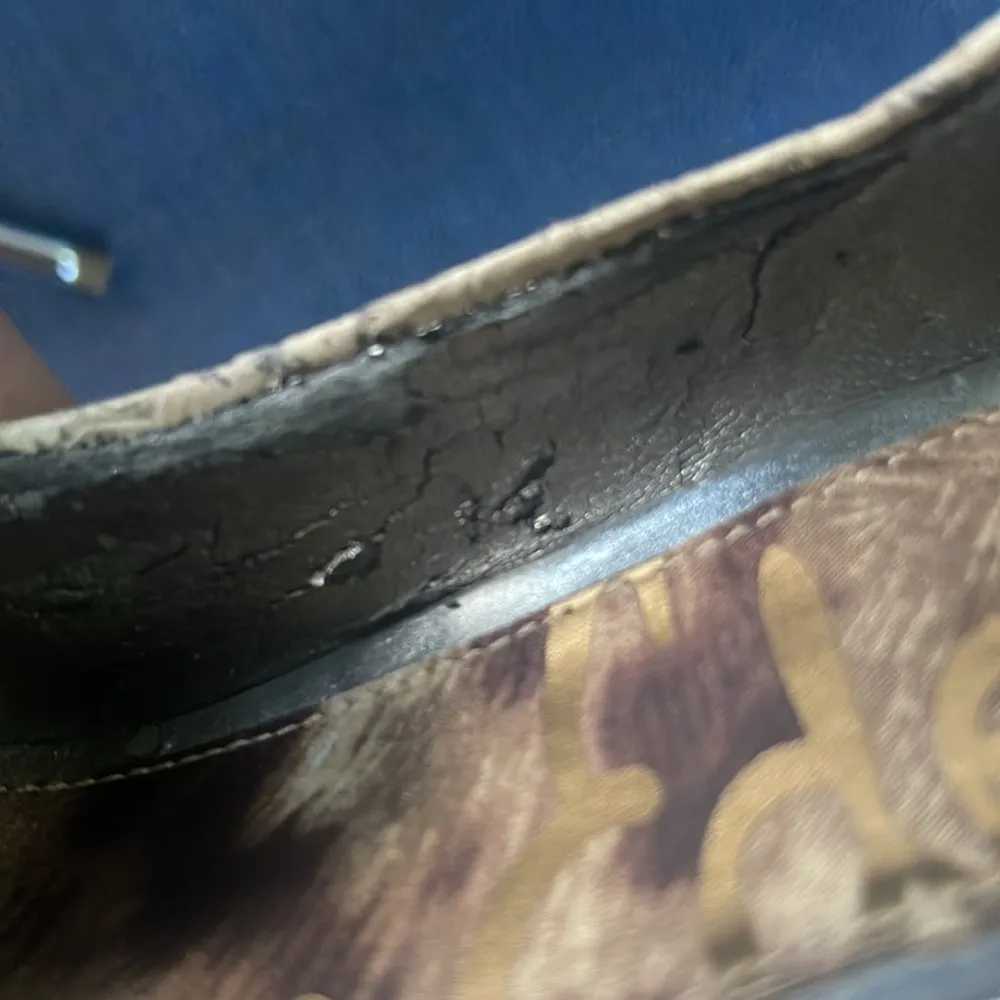 SAM Edelman Leather Snakeskin Print w/ 4 1/2” Silver Heels and Accents. Size 9 - Image 8