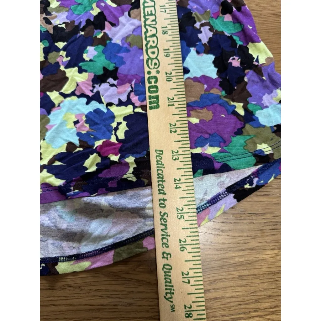 Liz Claiborne Size Small Floral Colorful Short Sleeve Shirt‎ Rayon Lightweight - Image 4