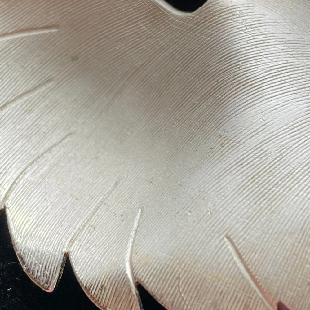 Vintage Coro signed silver leaf pin brooch - Image 2