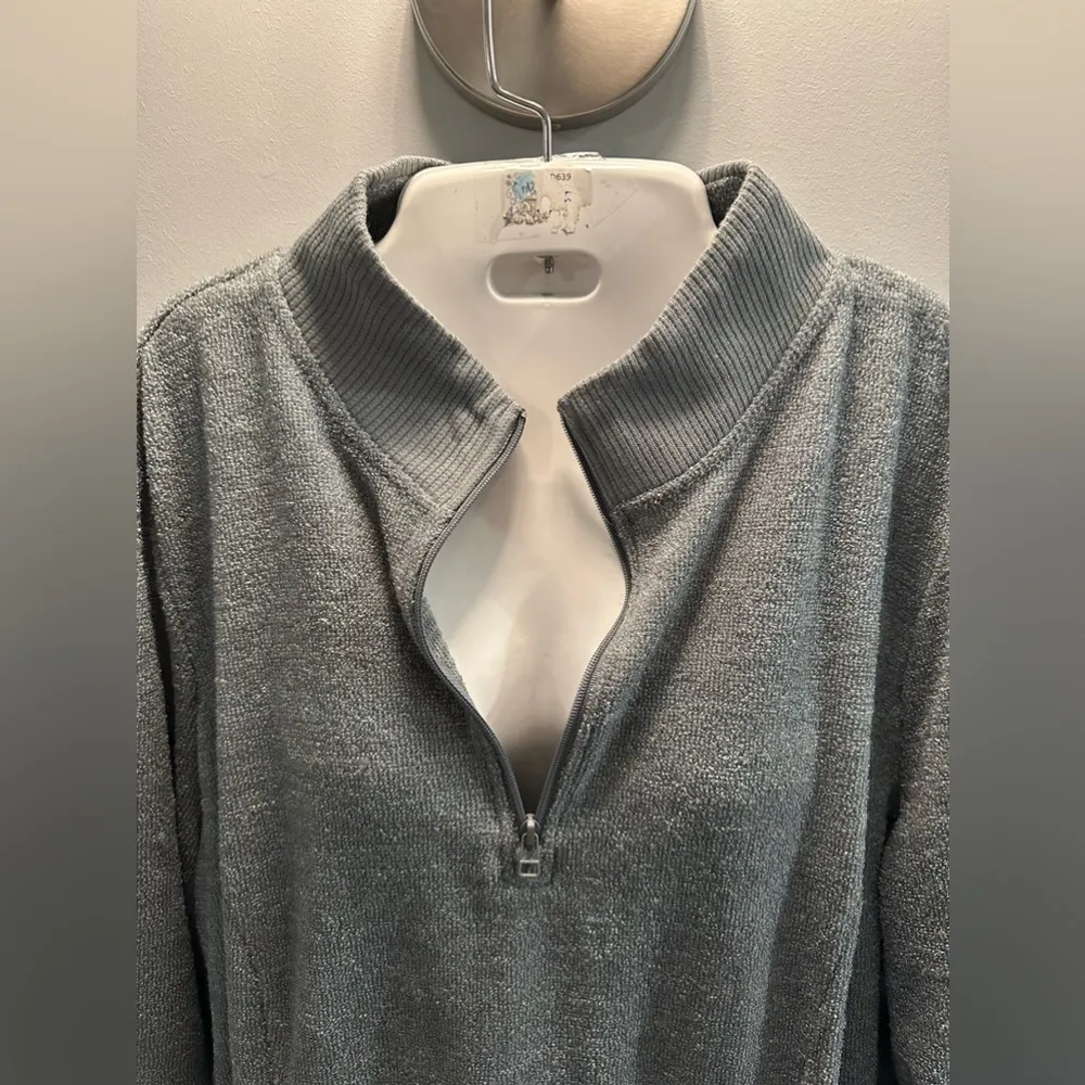 Through the Country Door French Terry soft 1/4 zip pullover sweater size… Green Size XL - Image 4