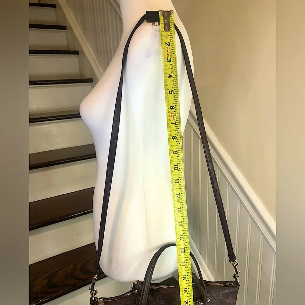 COACH Purple Plum Leather Convertible Crossbody Two Handle Shoulderbag Tote - Image 12