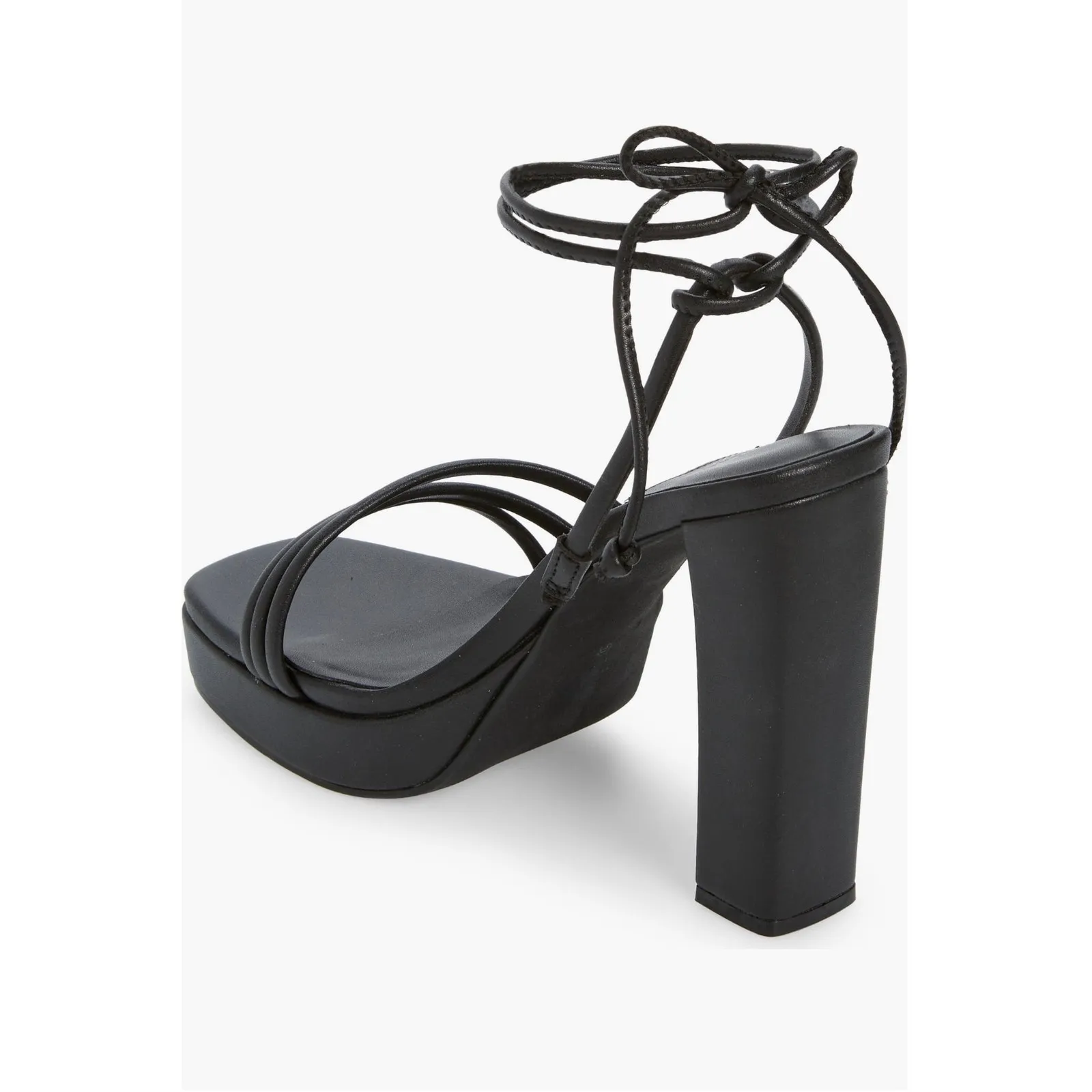 Jeffrey Campbell Platform Heels Black Presecco Sandal Platform Ankle Tie size 10 - Image 2