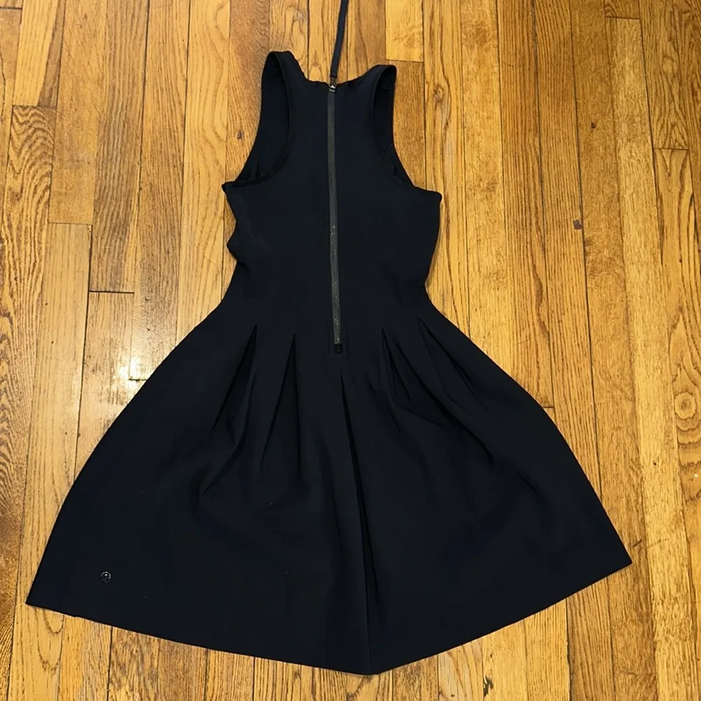 Lululemon Athletica here to there black flare mini dress racerback scuba - Image 4
