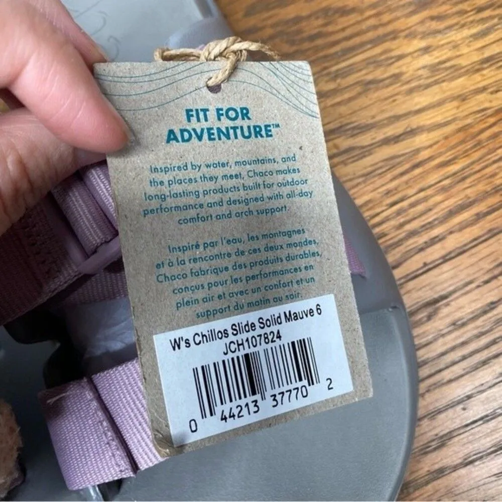 New Chaco Pink Slide Sandals 6 solid mauve - Image 5