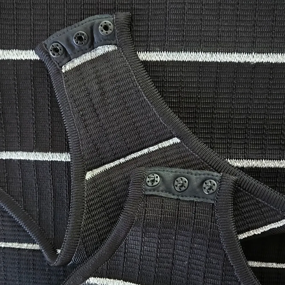 Balmain Black and White Striped  Knitted Bodysuit - Image 7