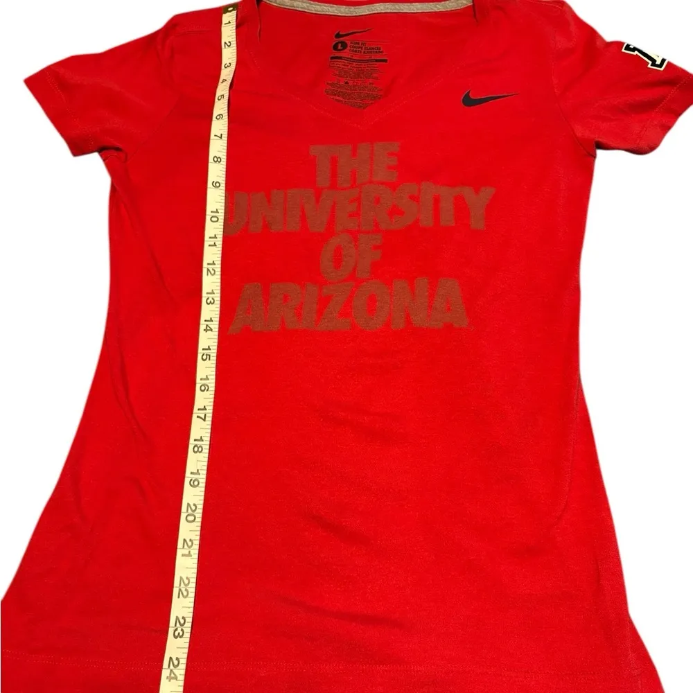 Nike The University Of Arizona Slim Fit Red V NeckShort Sleeve Tee L - Image 6