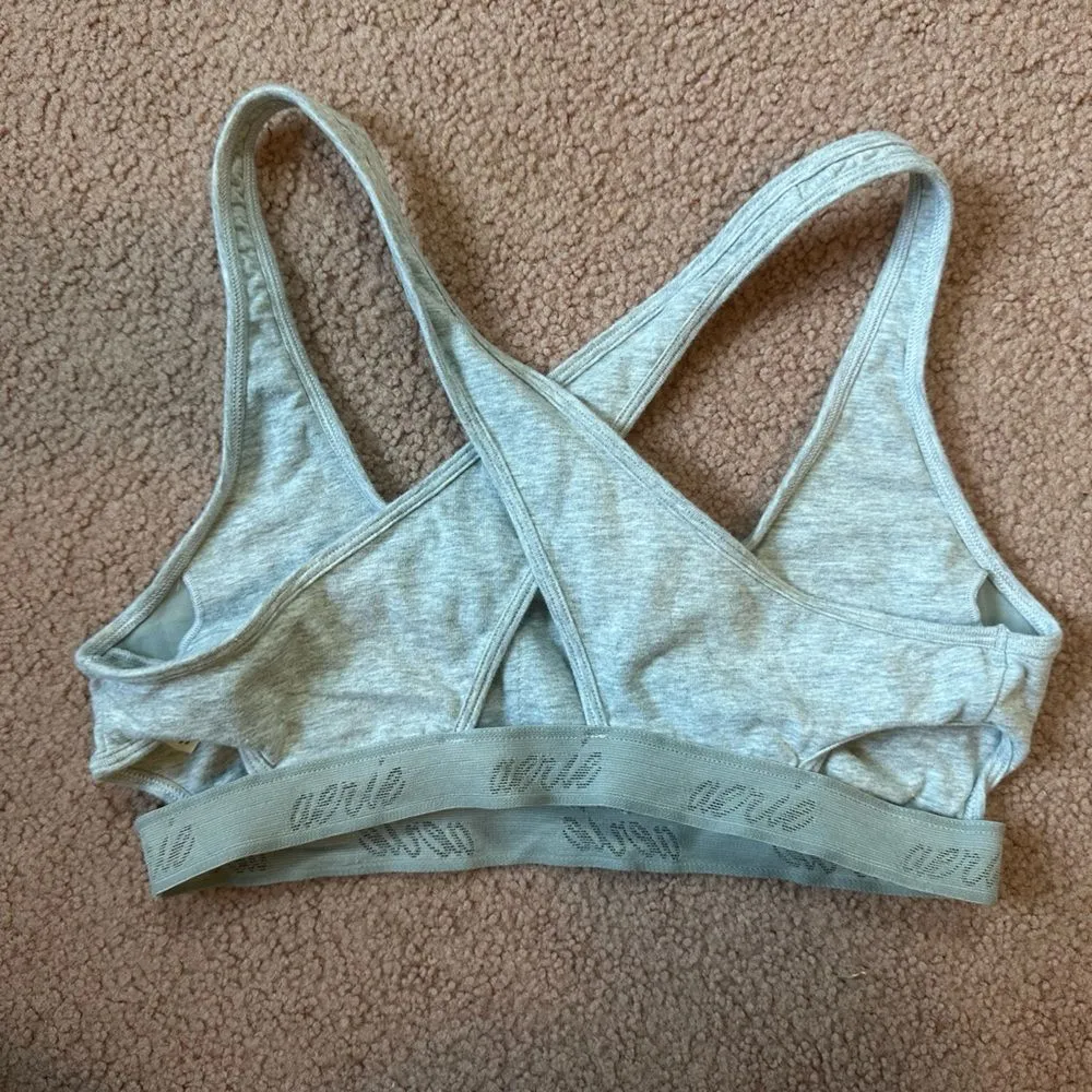 Aerie Heather Gray Sports Bra Medium - Image 2