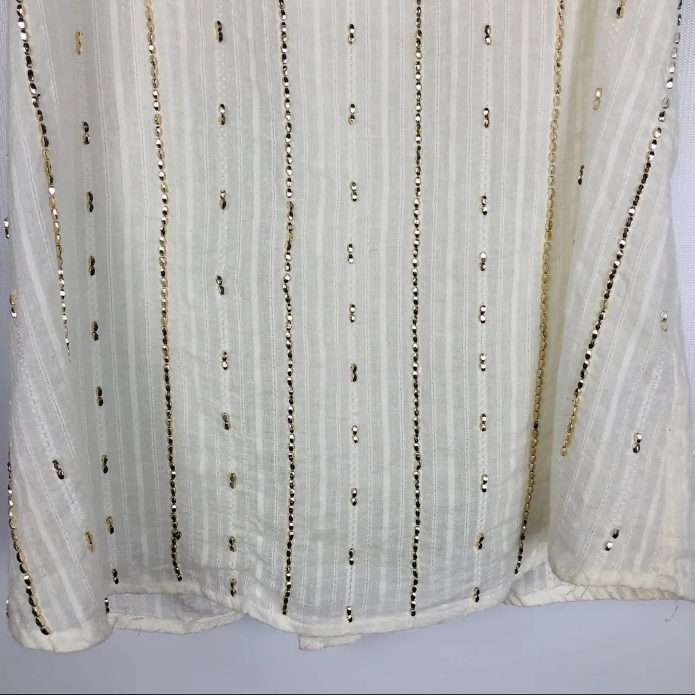 SAKS OFF THE 5TH | White and Gold Blouse-404 - Image 5