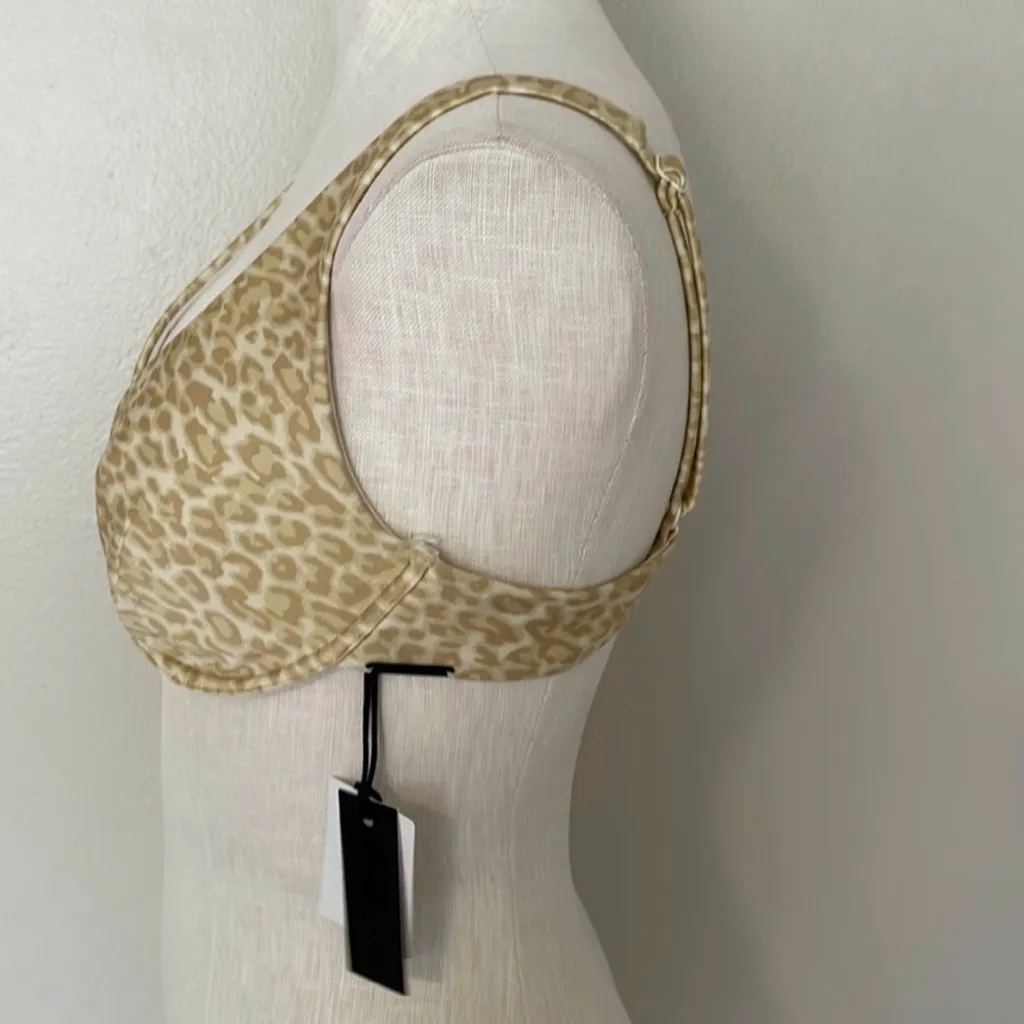 Kendall + Kylie animal print Bikini Top in cream NEW - Image 6