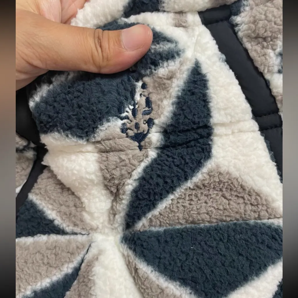 Free People Movement Geometric Patterned Jacket Blue Size M - Image 7