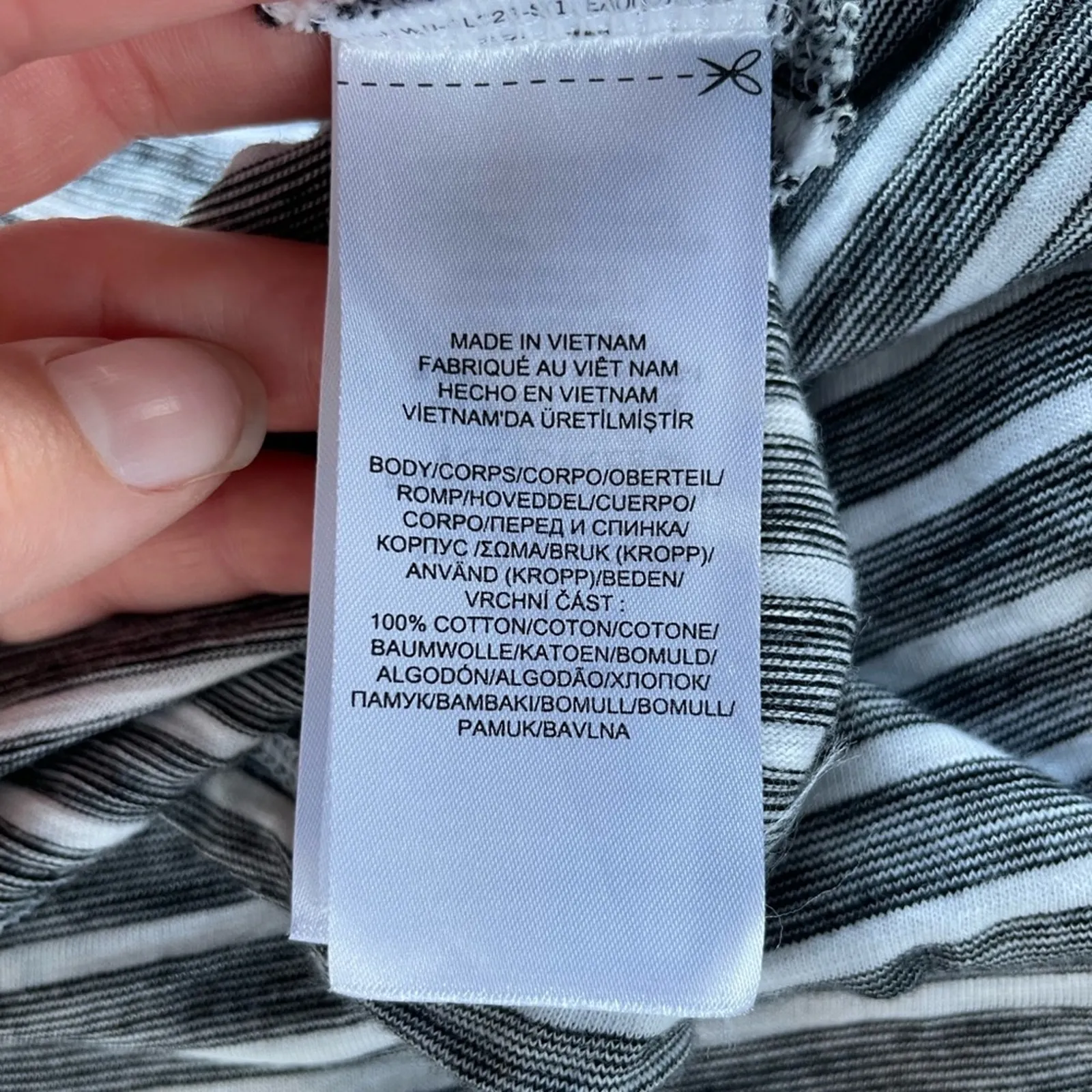 Lauren Ralph Lauren Black and White striped asymmetrical midi dress - Image 6