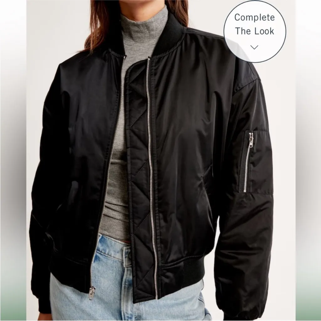 Abercrombie & Fitch Nylon Bomber Jacket - Image 5