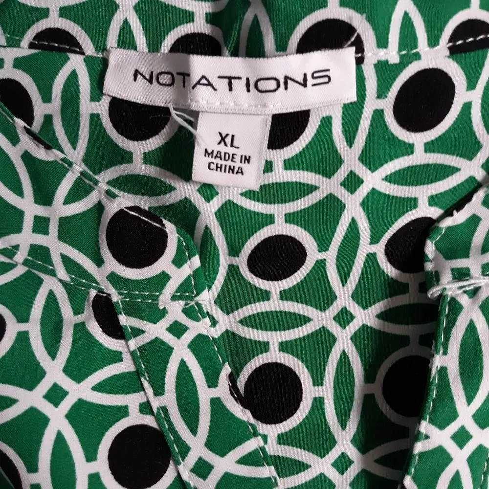 Notations  vneck button down shirt - Image 2
