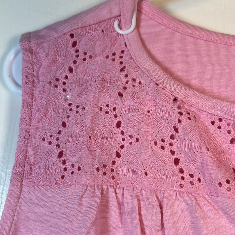 Como Vintage Pink Sleeveless Lace Embroidered Blouse Top Shirt XL NWT #0934-AZ - Image 5