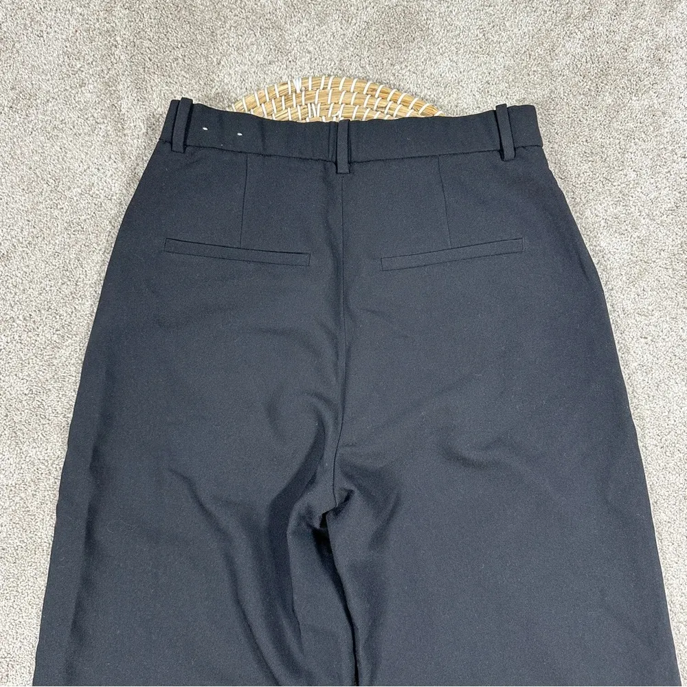 Abercrombie & Fitch  Sloane Tailored Pants Wide Leg High Rise in Black 29/8 - Image 8