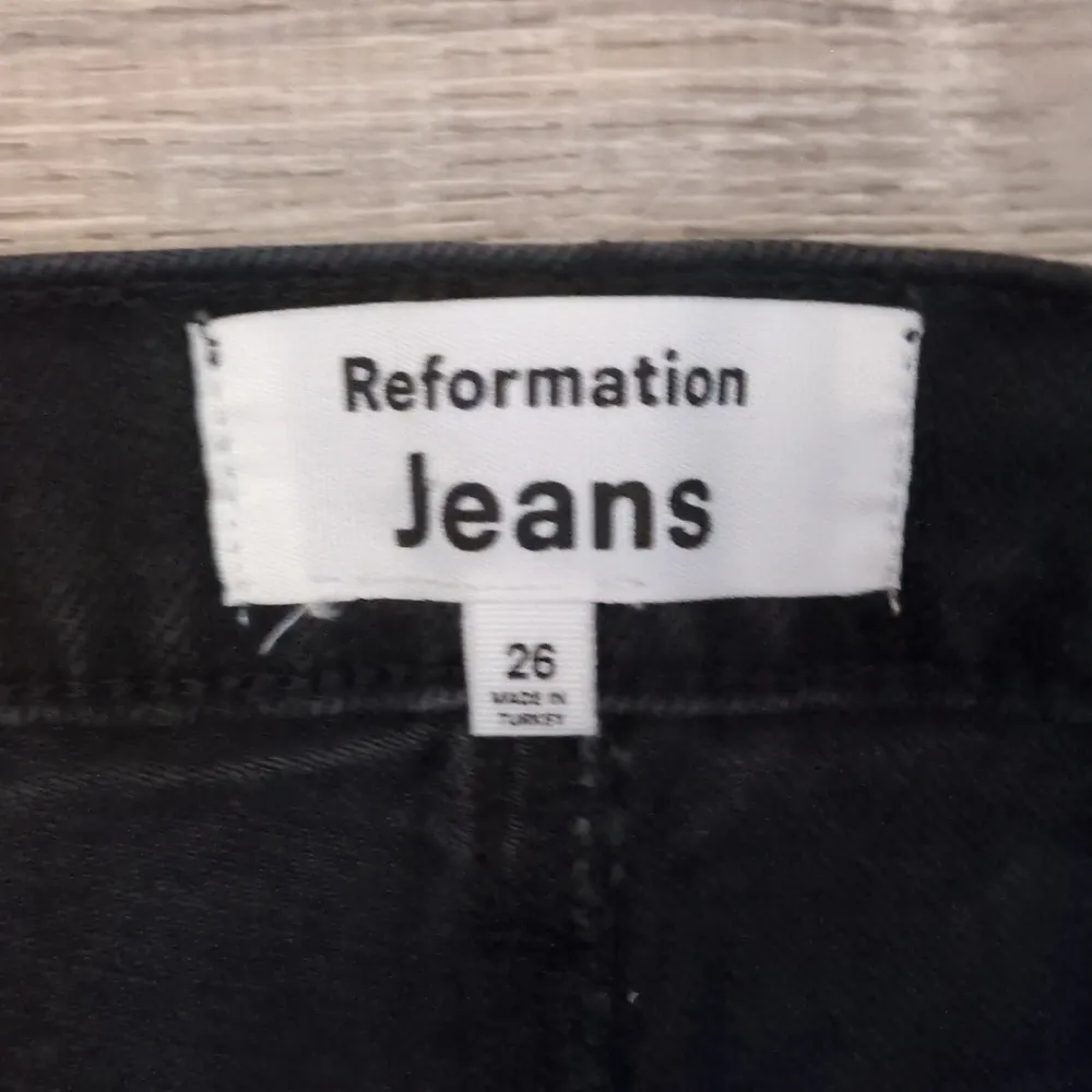Reformation Peyton zip Up Ultra High Waist Bootcut Black Jeans Size 26 - Image 4