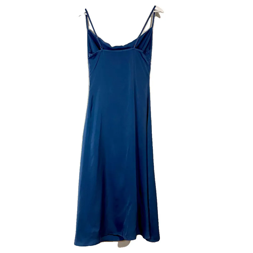 Cider Women's Solid Cowl Neck Slit Maxi Slip Dress Dress Blue Size Small NWT - Image 13