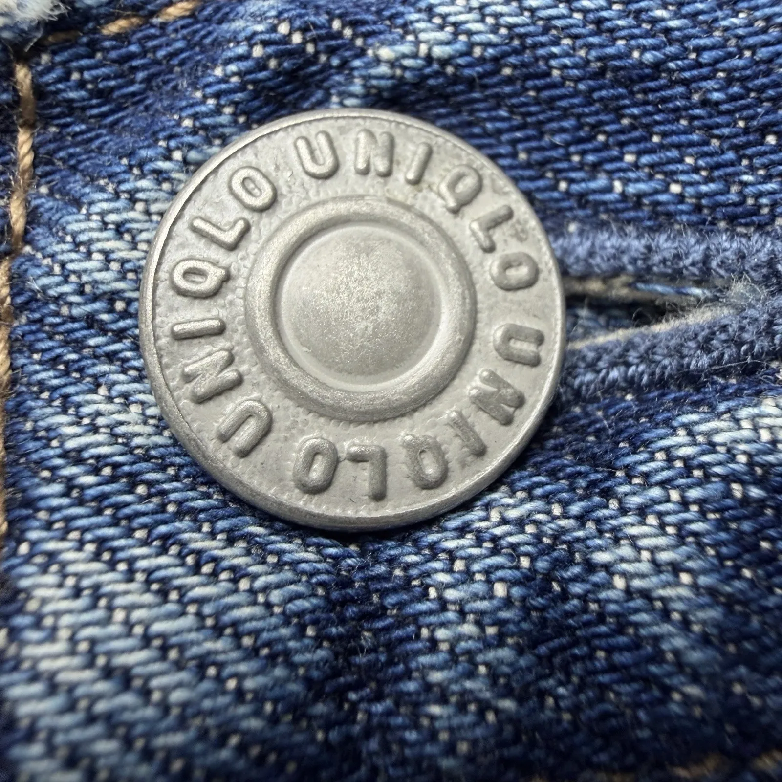 UNIQLO Womens 28 High Rise Wide Straight Leg Jeans Blue Kaihara Cotton Scandi - Image 9