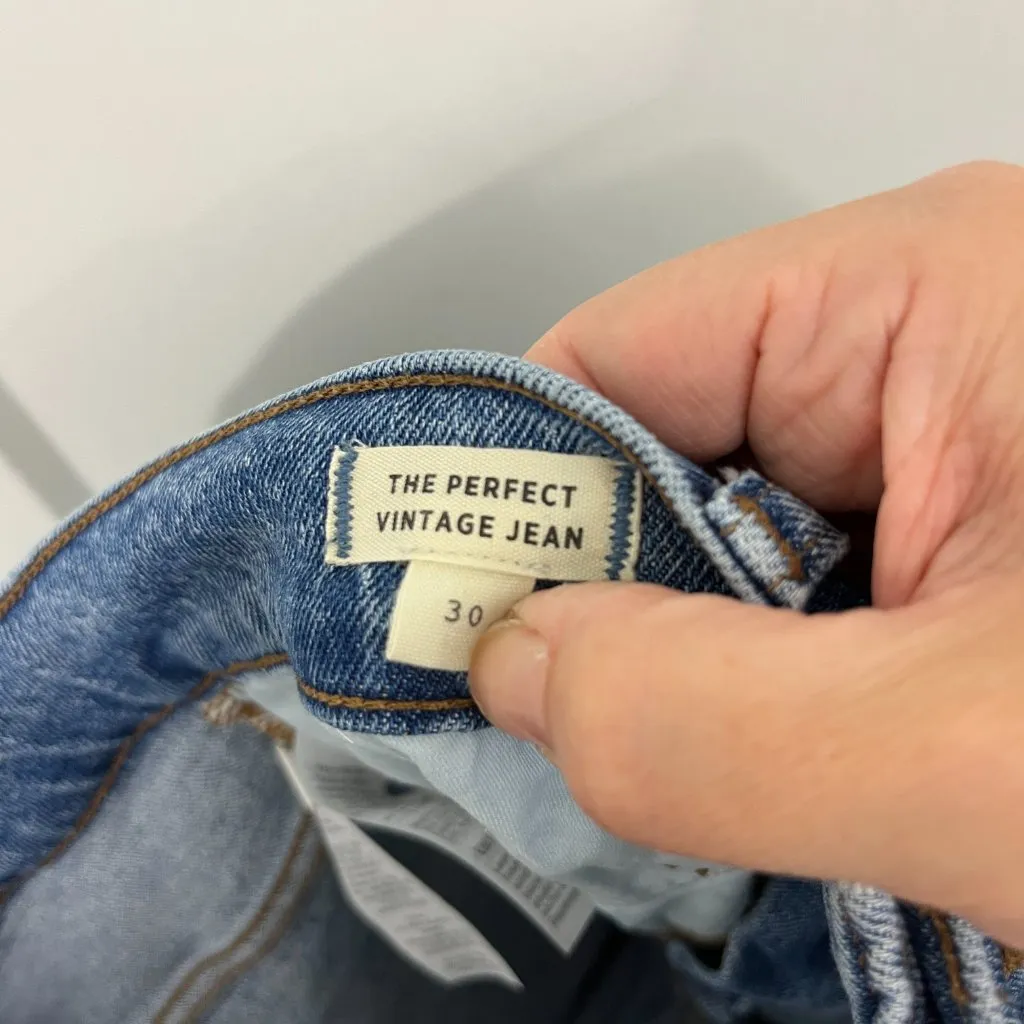 Madewell Size 30 Blue Perfect Vintage Raw Hem Ankle Jeans - Image 8