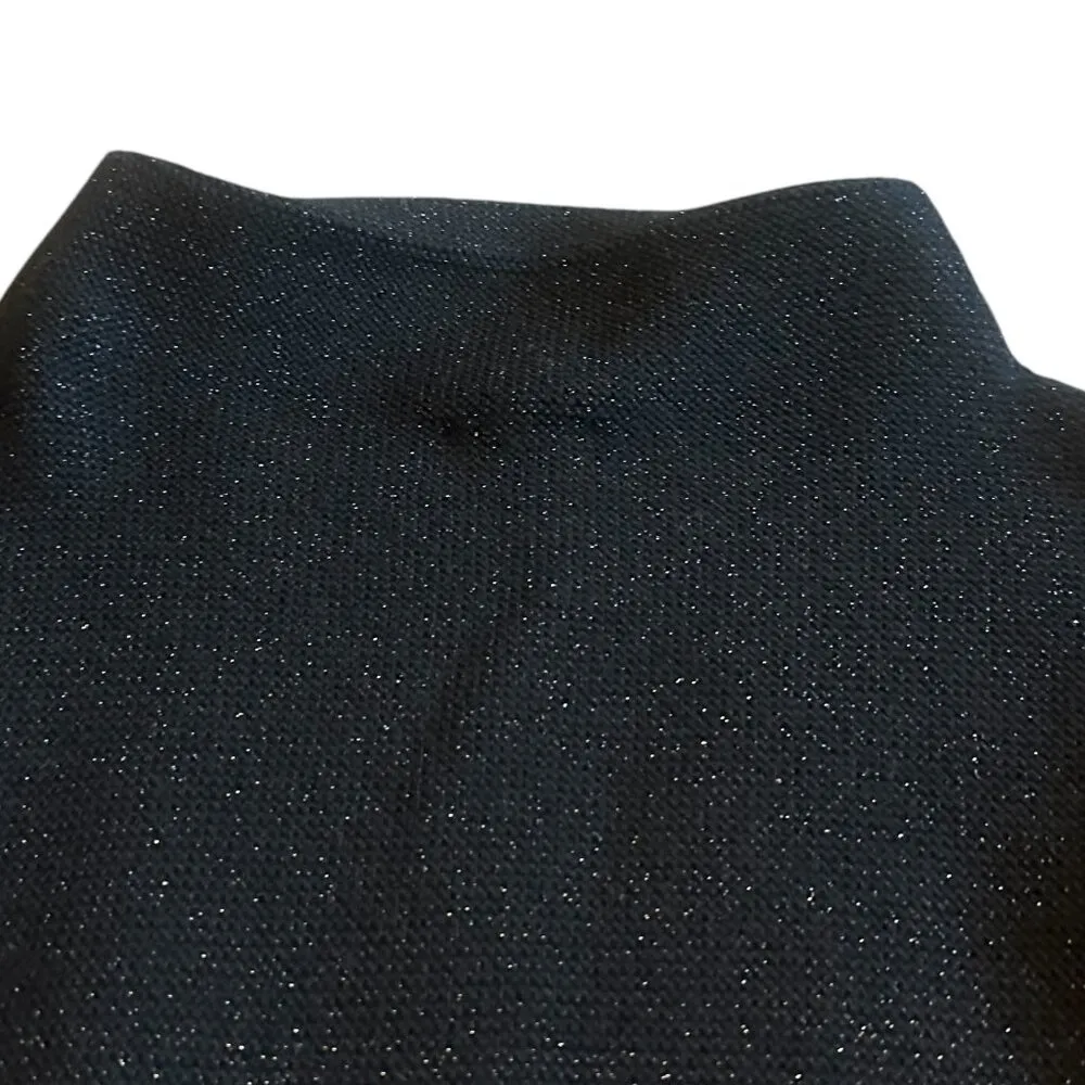 The Reset R Label Black Glitter Sparkle Sweater Pullover Casual Stretch Medium - Image 7
