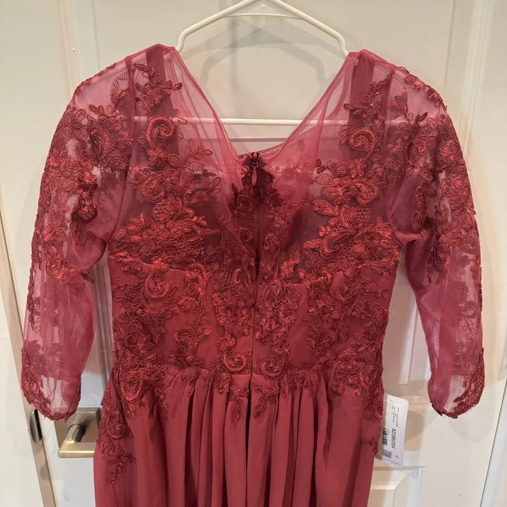 Azazie Calanthe Mulberry (burgundy) Lace Mother of Bride/Groom BNWT - Image 4
