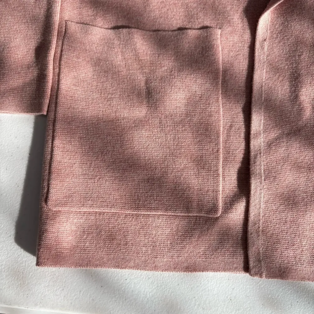 NWOT J. Crew Eloise sweater blazer blossom pink size XS oversized - Image 9