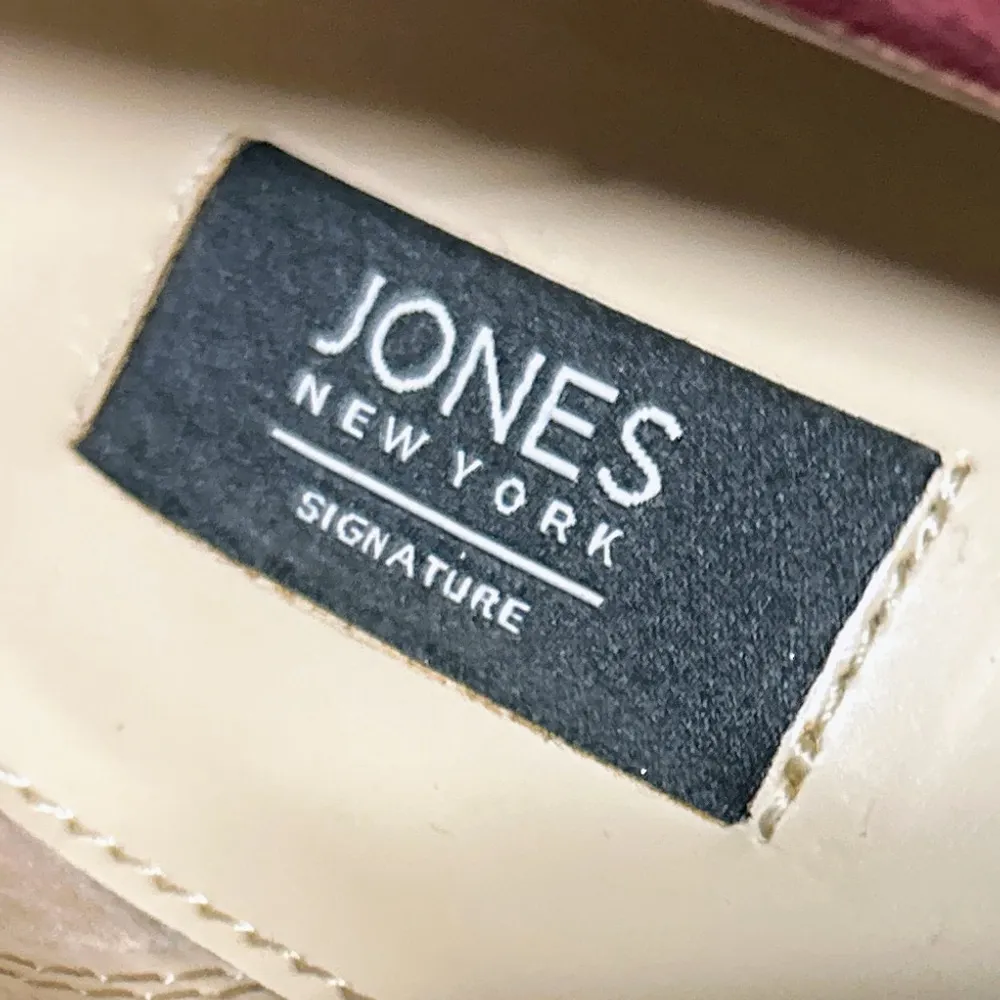 Women's Jones New York Heels Size 8.5M Burgundy - Image 7