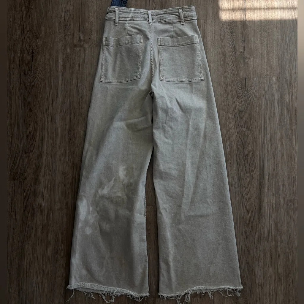 Zara Beige Straight-Leg Pants - Image 2