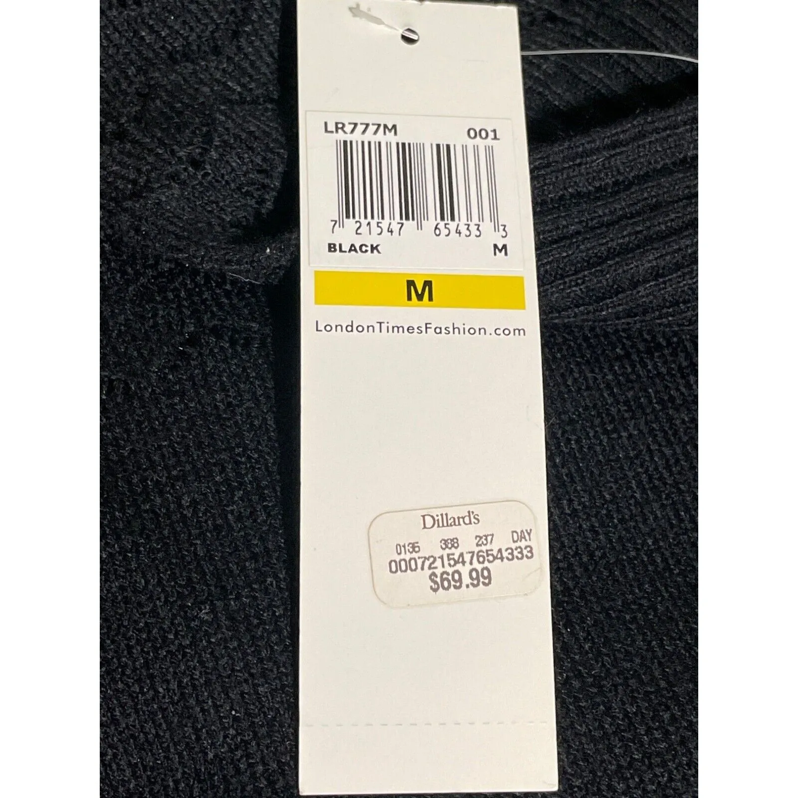 London Times Knit Sweater Dress Long Sleeve Scoop Neck Black NWT Medium - Image 11