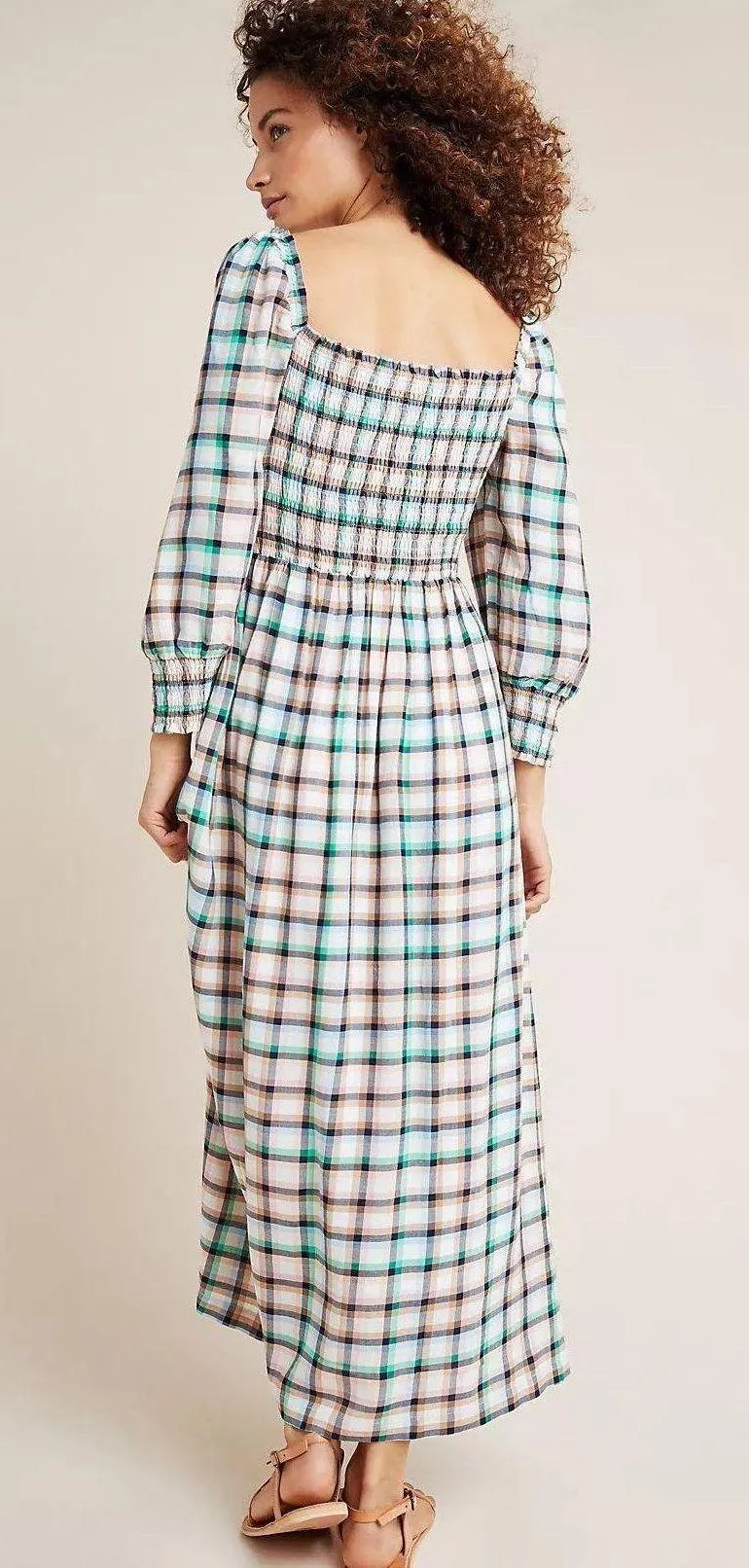 Maeve Cerie Smocked Midi Dress - Image 2