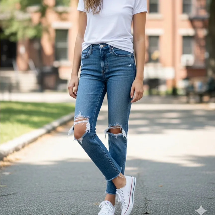 Levi’s 721 Right Rise Skinny Jeans with Frayed Hem - Size 26 - Image 2