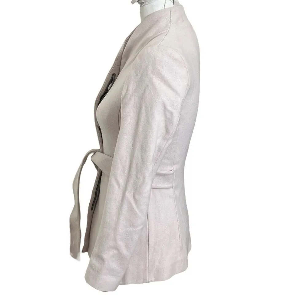 Reiss Sami Shawl Wrap Coat Women’s Size 0 Cloud Wool Cashmere The Archive Flawed - Image 3