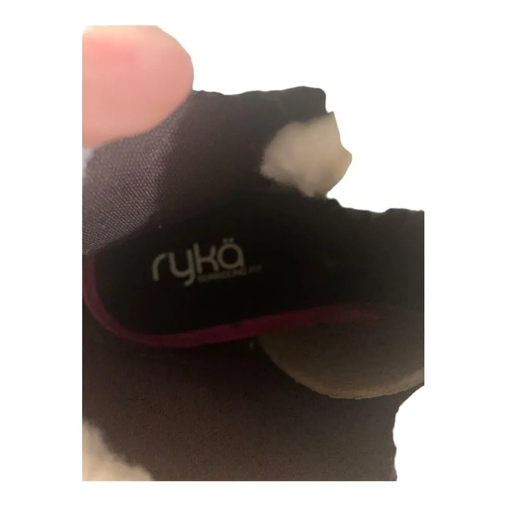 Ryka womens 11 Chill out Boot brown faux fur cold winter casual snow slip on het - Image 11