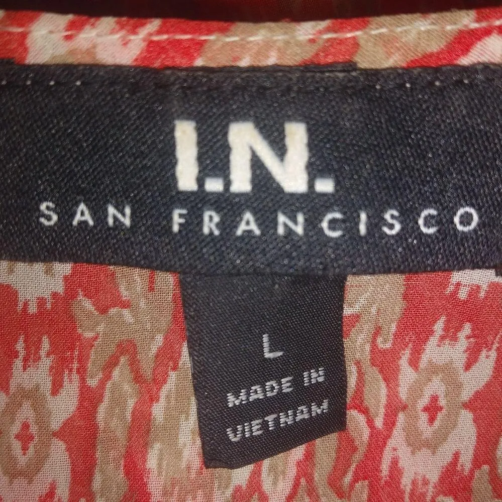 I.N. L Orange Tan Sleeveless Summer Top - Image 4