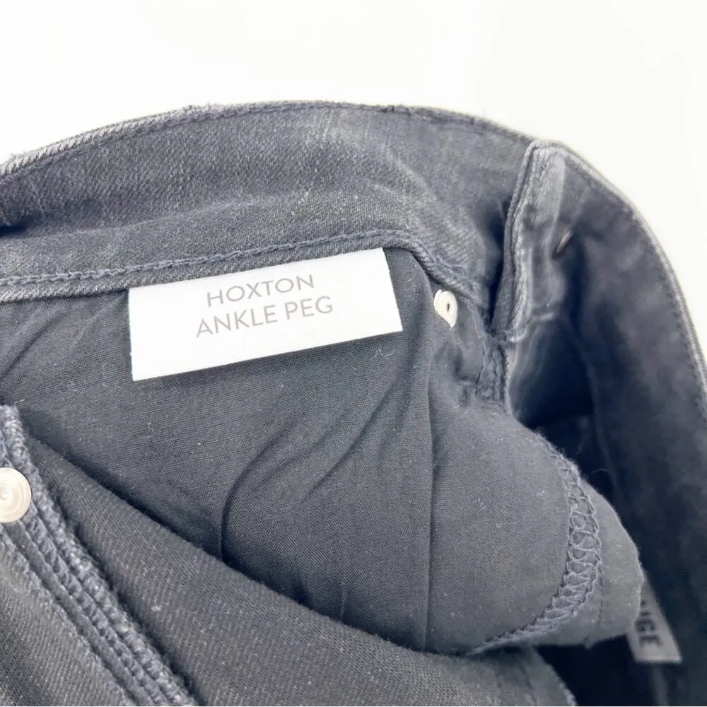 PAIGE Hoxton Ankle Peg Studded Jeans 27 Black - Image 6