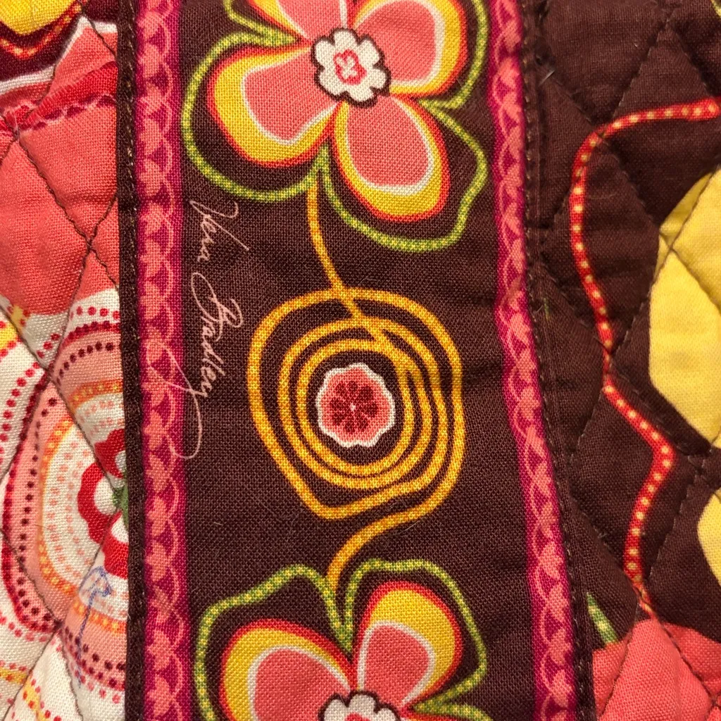 Vera Bradley- Buttercup Print Quilted 100% Cotton Bucket Tote Bag Magnetic Close - Image 3