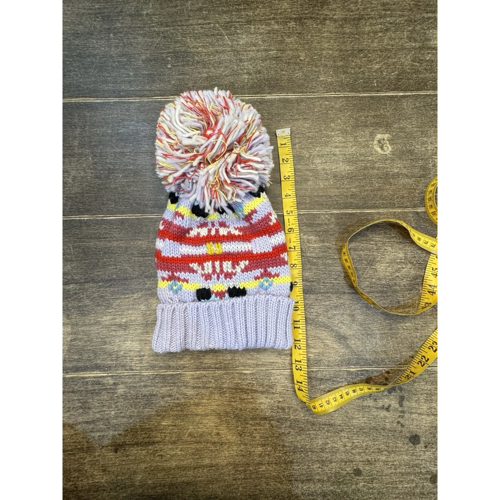 Free People Pixie Pompom Beanie One Size Colorful Ski - Image 10