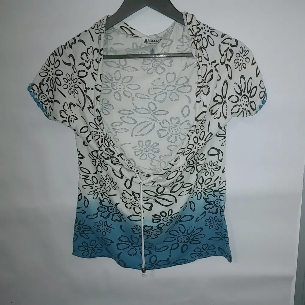 Magellan S Turquoise Hombre Peasant Top - Image 2