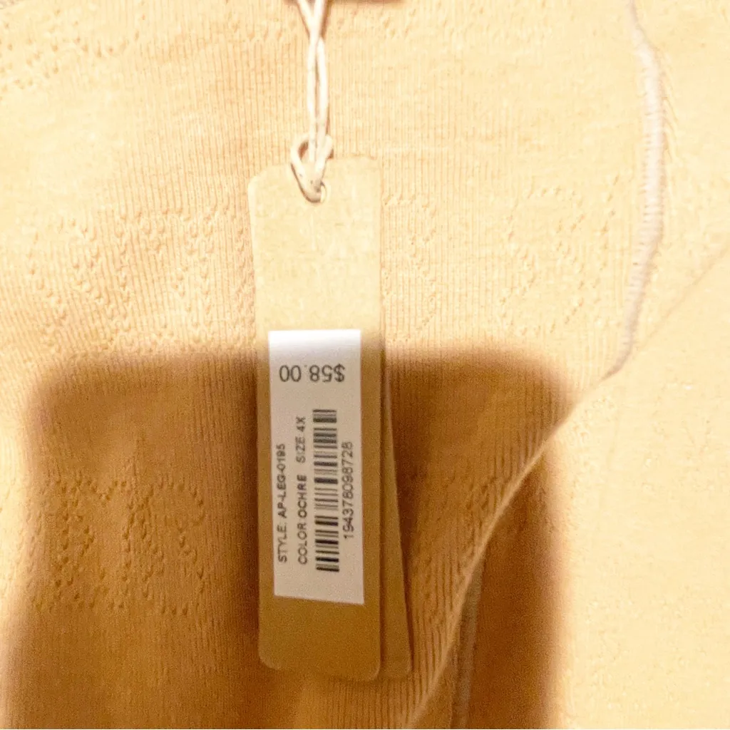 Skims Plus‎ Size 4X Ochre Logo Cotton Thermal Leggings New NWT Kim Kardashian - Image 5