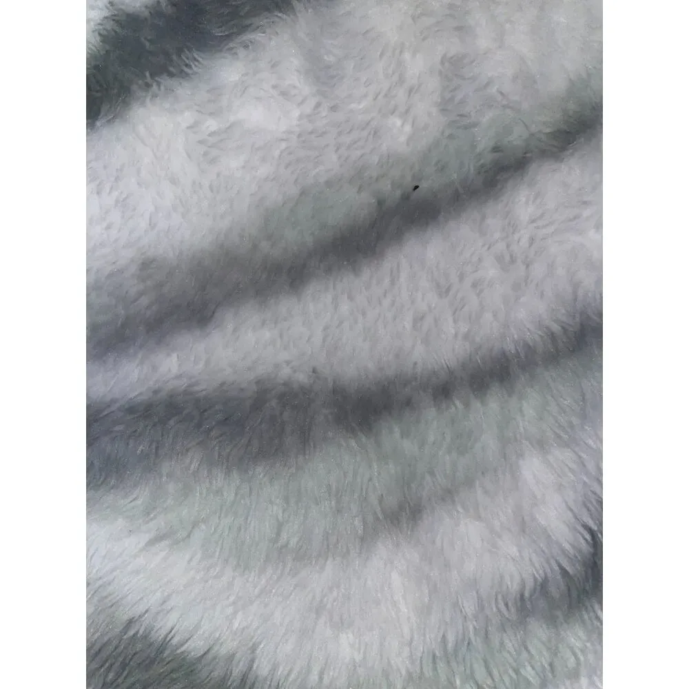 Real Essentials Fleece Jacket Womens XL Used White Gray Green - Image 6