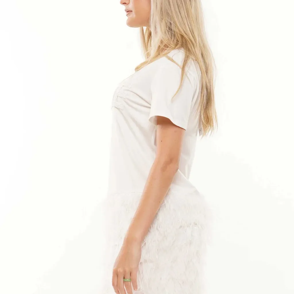 WHY White Bride Midi Dress Size L - Image 9