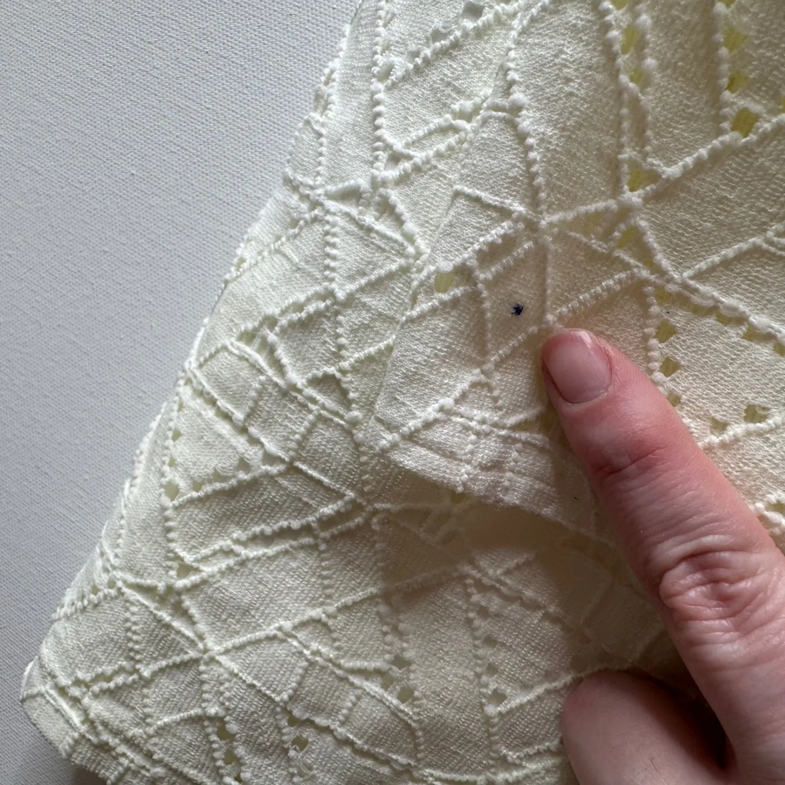 Calvin Klein Lace Bell Sleeve Blouse Size 2X Cream‎ Crochet Knit Office Career - Image 9