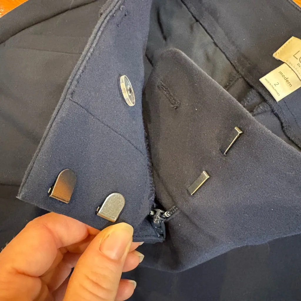 LOFT Modern Skinny Ankle Pants – Size 2 – Lot of 2 (Black + Navy) – Workwear - Image 5