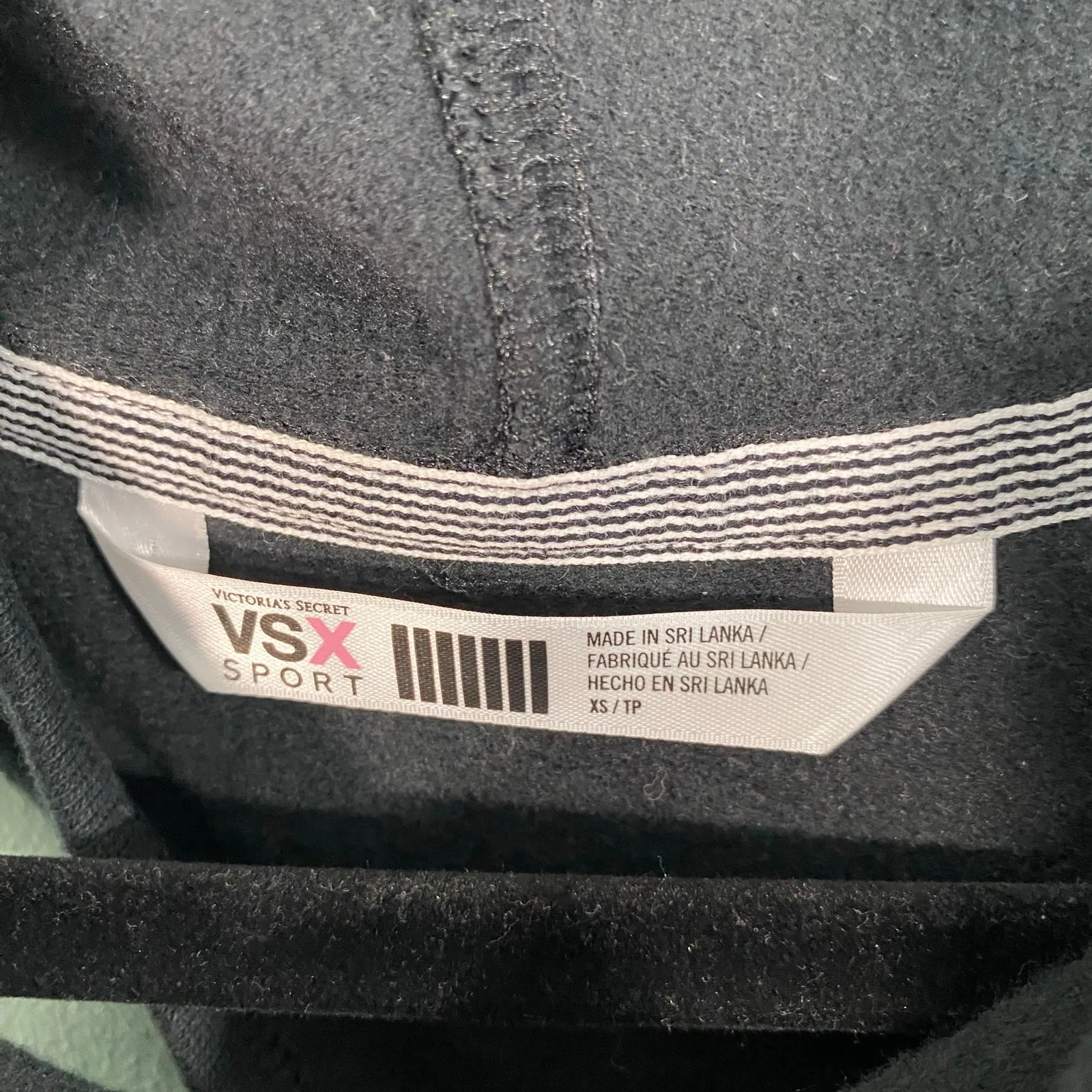 Victoria's Secret Sport VSX Black Hooded Workout Sleeveless Sweatshirt Size XS - Image 4