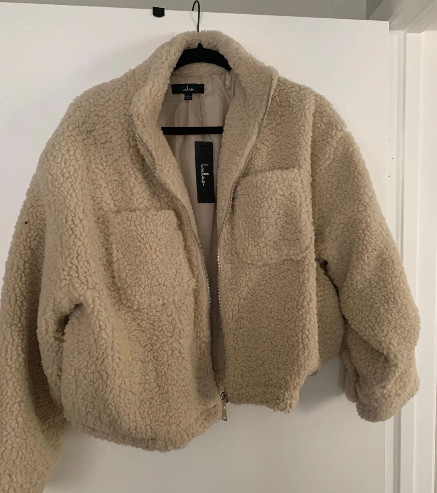 Teddy Fur White Cream Jacket - Image 4