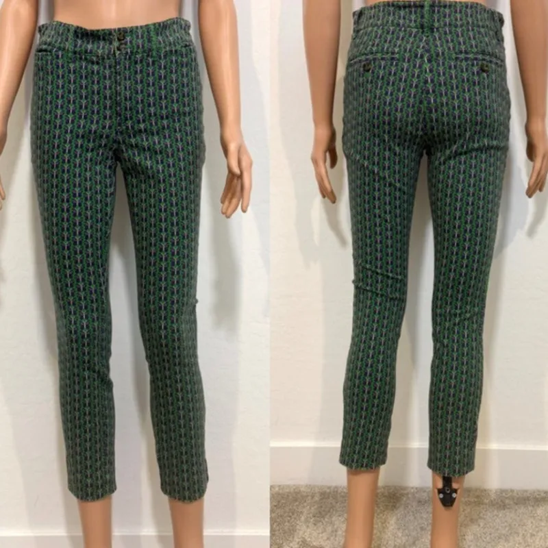 Anthropologie 4 Essential Slim Trousers ankle pant butterfly P2 3114 - Image 8