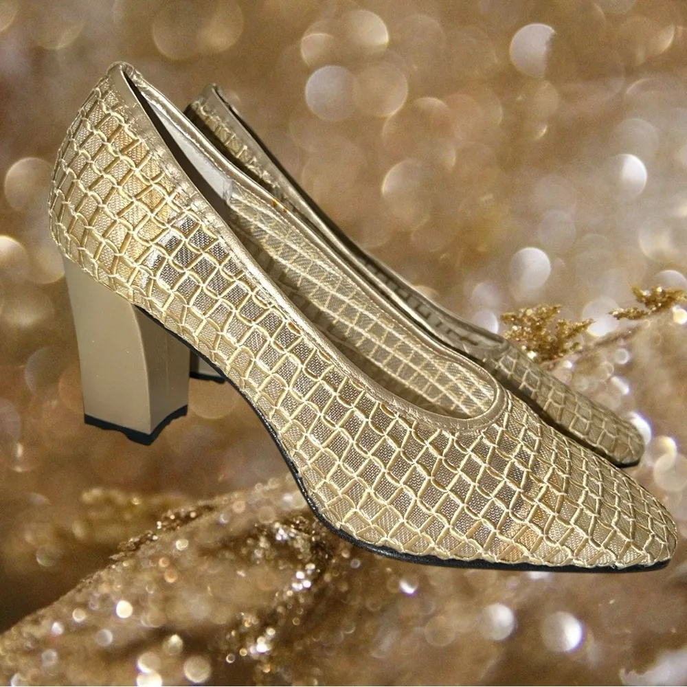 Enzo Angiolini Gold Women's Shoes - Image 4