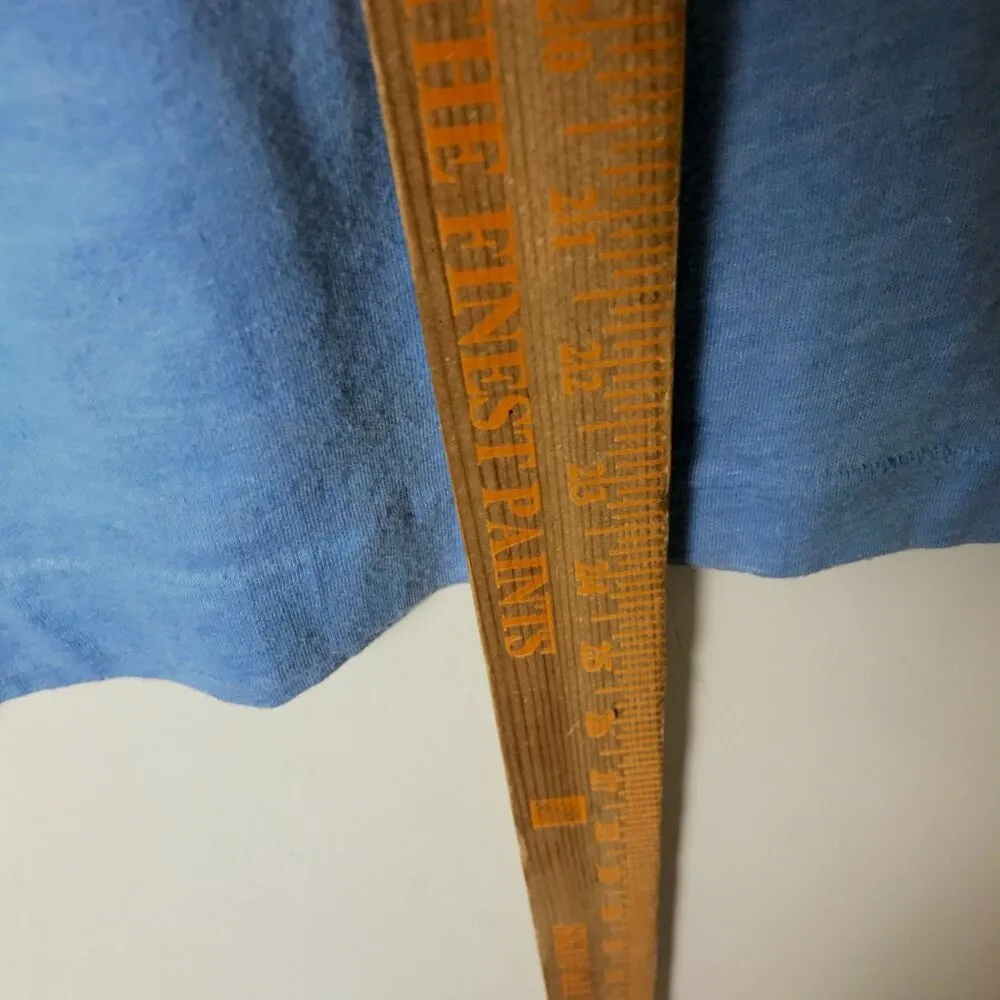 Vintage 80s Screen Stars Indian Meadows T Shirt Blue Women's XS USA WVA Graphic - Image 9