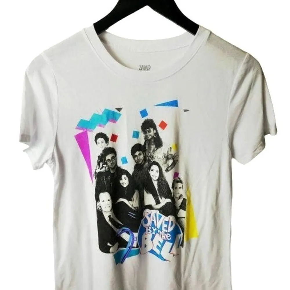 Saved By The Bell T Shirt Graphic Tee Top Short Sleeve Polyester Blend Solid S - Image 2