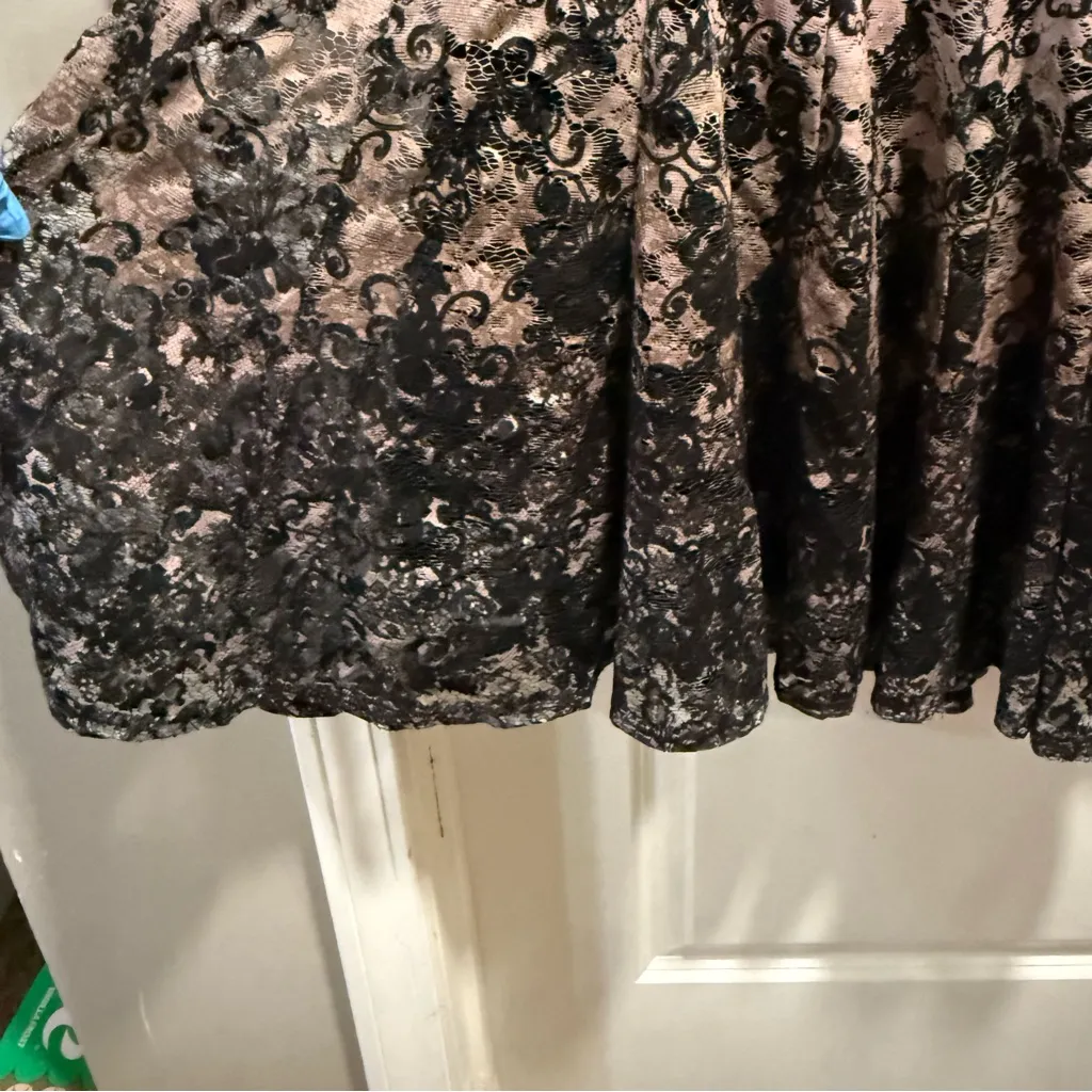 Danny & Nicole Pink and Black Floral Midi Dress - Image 5